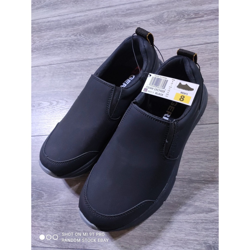 Gerry Moc II Sneakers Adult Size 8 Black Lightweight Slip On Casual Mens